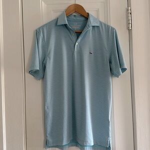 Vineyard Vines Men’s Blue Striped Performance Polo Shirt - Size XS Extra Small